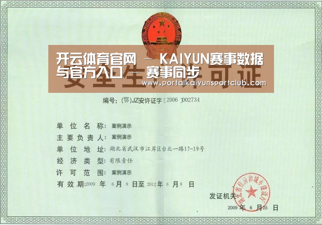 KAIYUN官网荣誉证书三(图1)