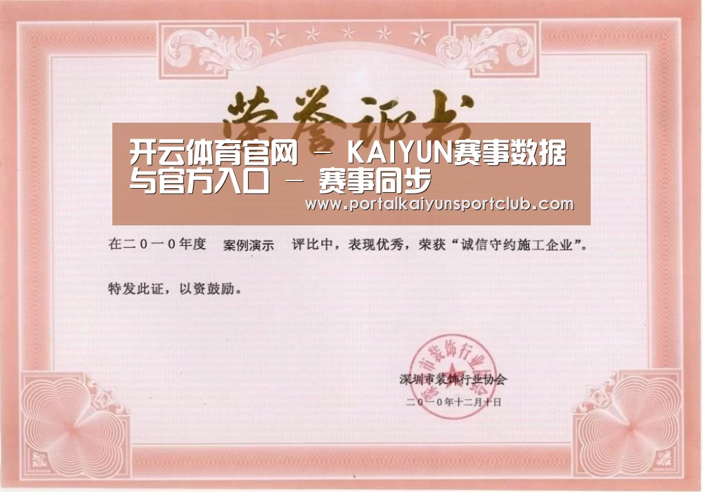 KAIYUN官网荣誉证书一